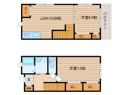 ARC EN CIEL(2LDK/1階)の間取り写真