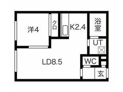 フォレストR-V(1LDK/4階)の間取り写真