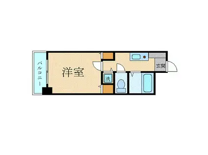 スカイコート日本橋浜町第3(1K/8階)の間取り写真