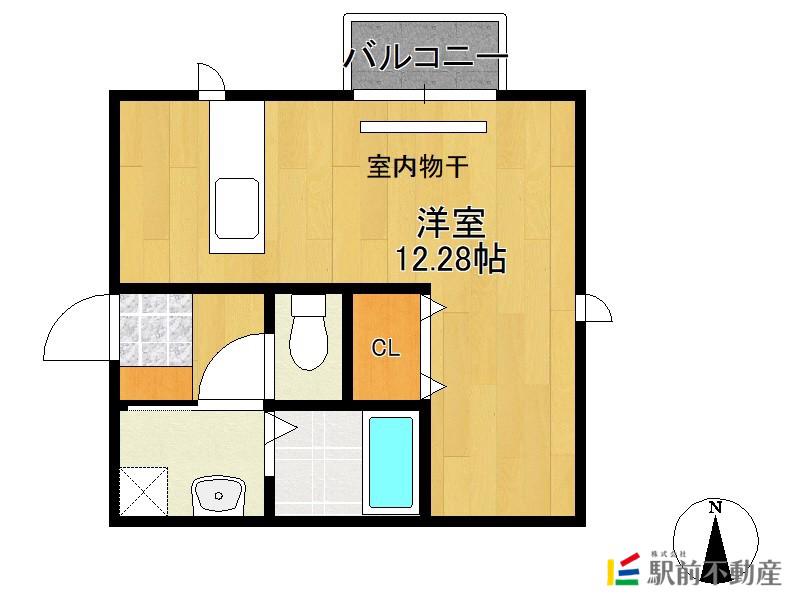 メゾン プレド パルク RYUNA(ワンルーム/1階)の間取り写真