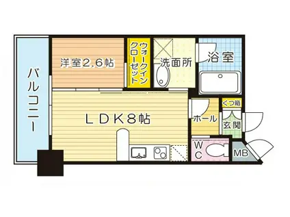 GRAND GLACE(1LDK/3階)の間取り写真