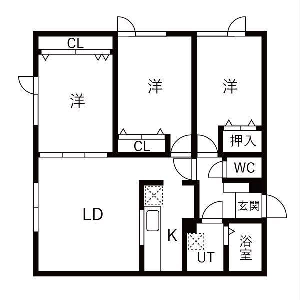 グランパ81(3LDK/3階)の間取り写真