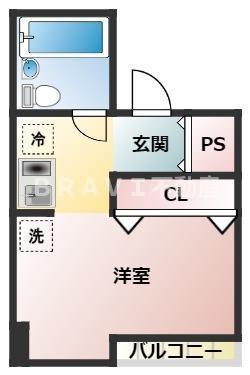GSハイム内本町(1K/5階)の間取り写真