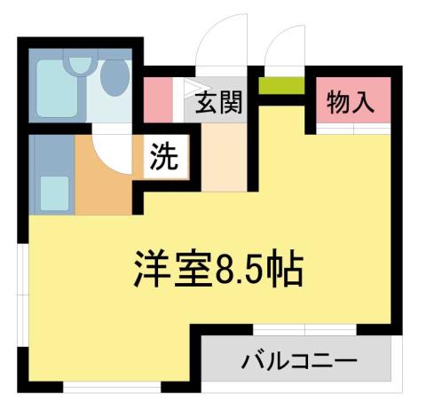 れじでんしあ甲子園口(ワンルーム/3階)の間取り写真