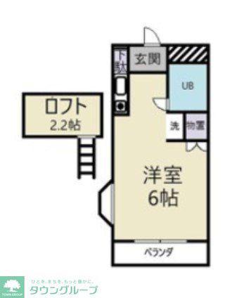 エポックII(ワンルーム/1階)の間取り写真