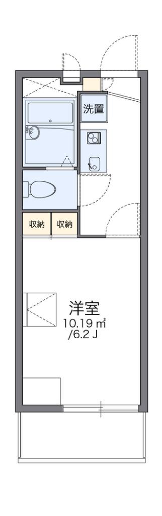 レオパレスパーシモンII(1K/2階)の間取り写真