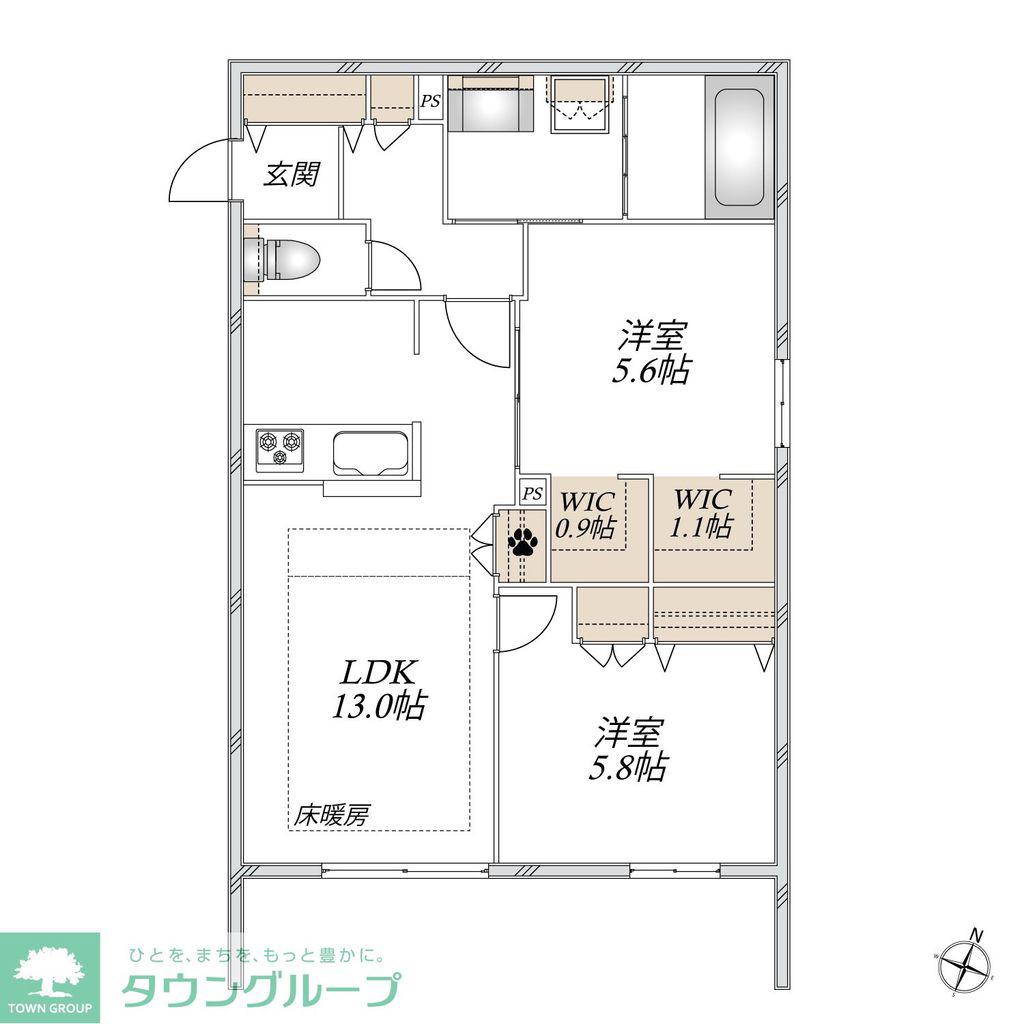 CHOUETTE MAISON(2LDK/1階)の間取り写真