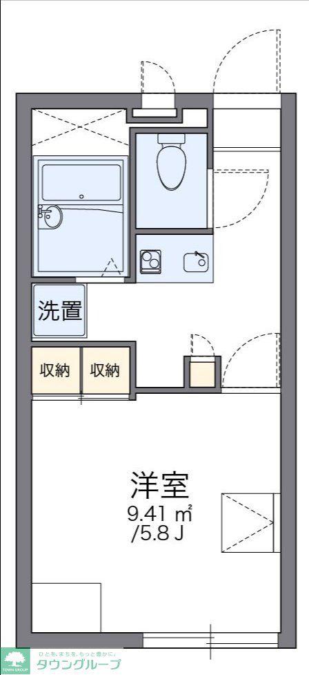 レオパレスプラエ(1K/2階)の間取り写真