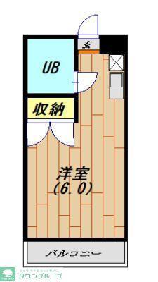 エトワール保土ヶ谷(ワンルーム/2階)の間取り写真