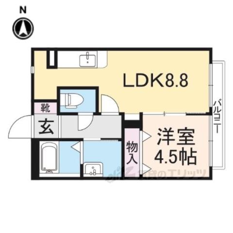 SHA MAISON アスカ(1LDK/1階)の間取り写真