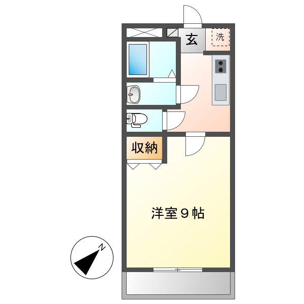 エポックハシマ II(1K/1階)の間取り写真