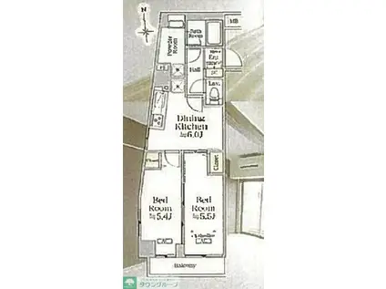 アイル押上ノース(2DK/4階)の間取り写真