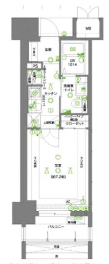 サヴォイ オーサーズプレイス(1K/4階)の間取り写真