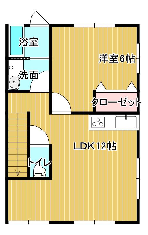 グランステージ桜木(1LDK/2階)の間取り写真