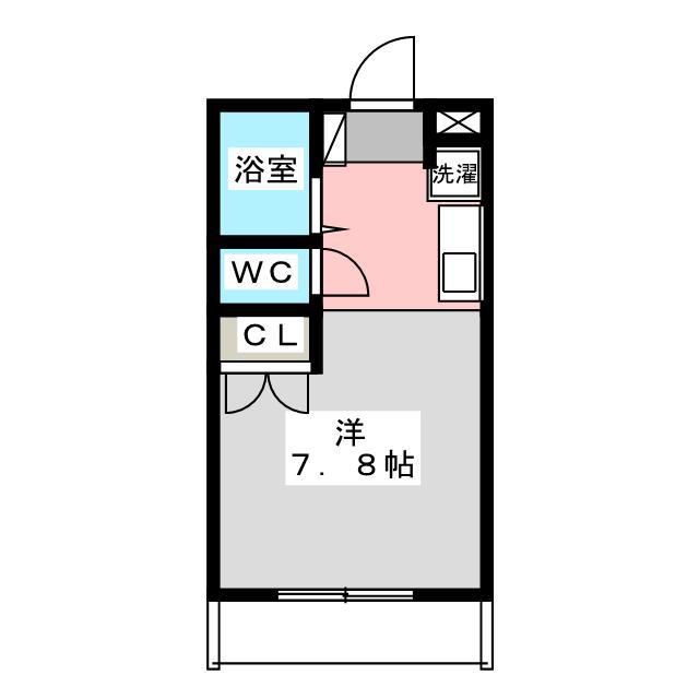VIPA(1K/1階)の間取り写真