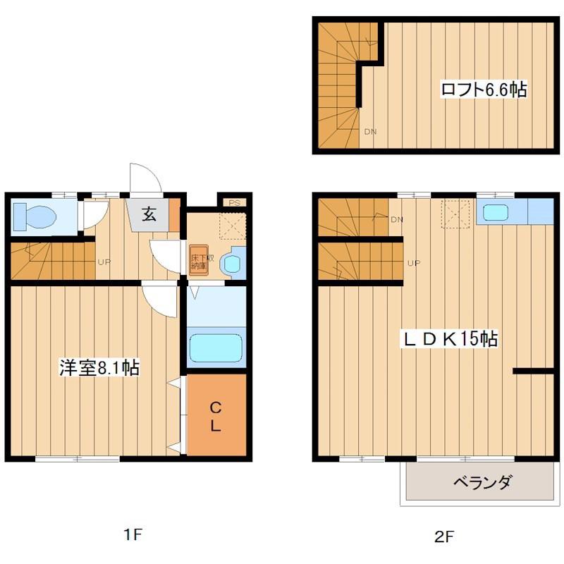 グランディオーソII(1LDK/1階)の間取り写真