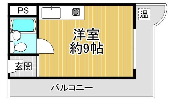 ハイツ富士(ワンルーム/5階)の間取り写真