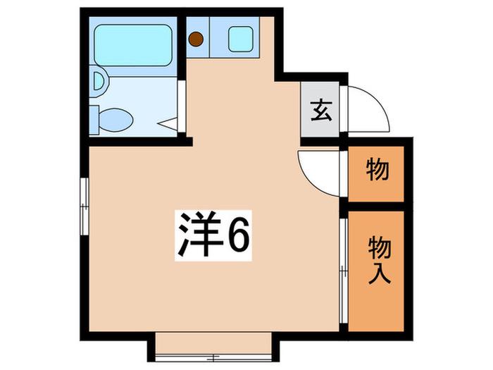 ハイツK(ワンルーム/1階)の間取り写真