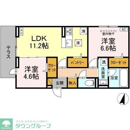 SCARLET A(2LDK/1階)の間取り写真