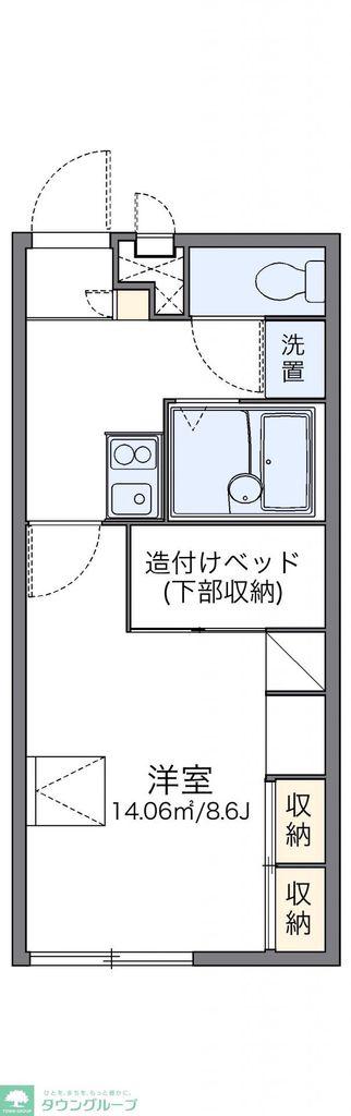 レオパレスSURF(1K/2階)の間取り写真