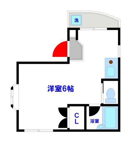 ライフビル(1K/3階)の間取り写真