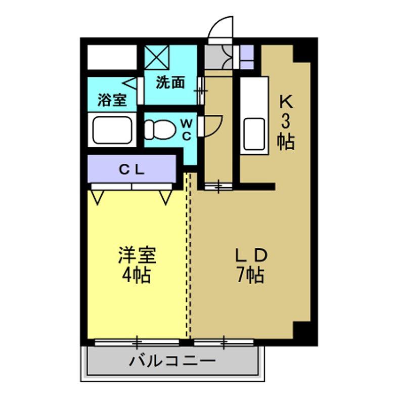 アデランテ(1LDK/3階)の間取り写真