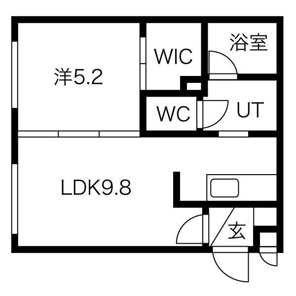 BUONA FORTUNA(1LDK/3階)の間取り写真