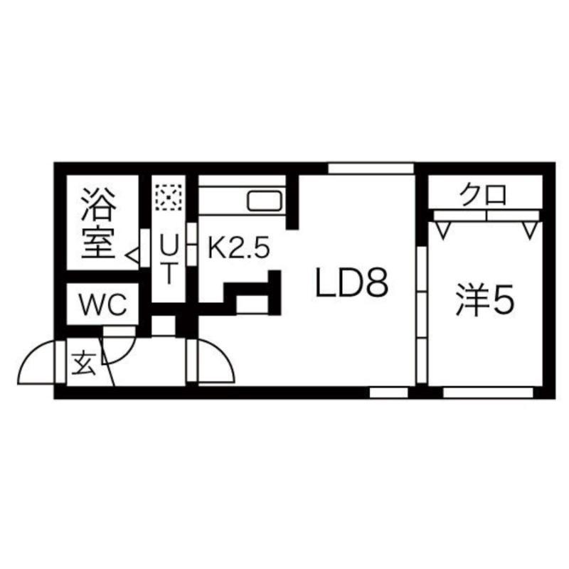 アレグリア豊平1条(1LDK/4階)の間取り写真