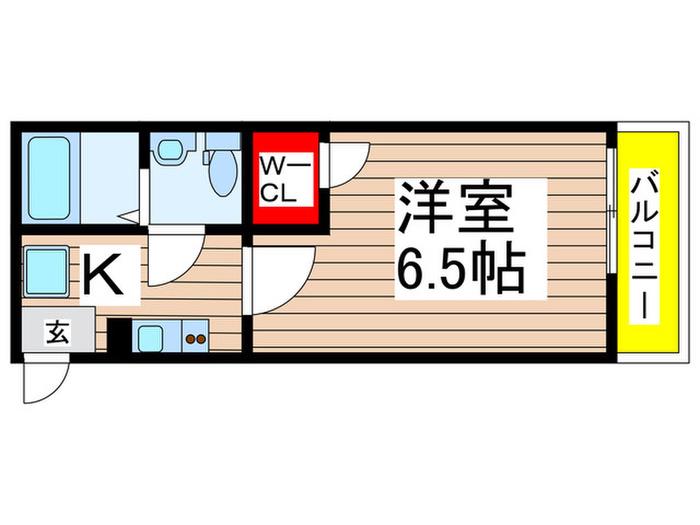 アンダンテ(1K/1階)の間取り写真