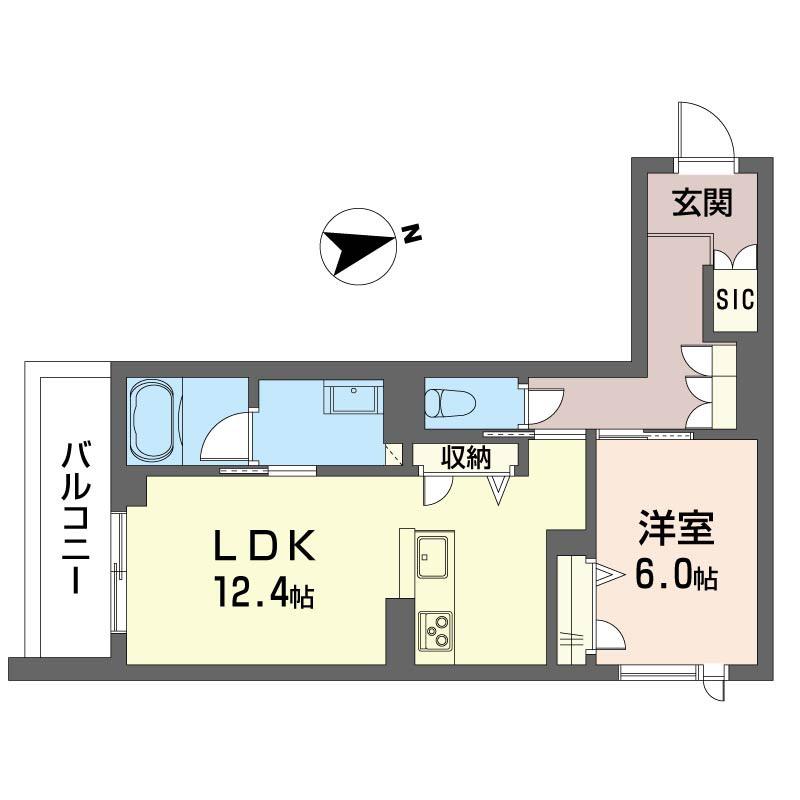 カ・ピリナ柏(1LDK/3階)の間取り写真