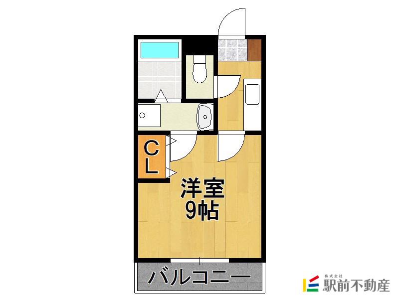 リブレア久留米駅前B棟(1K/2階)の間取り写真