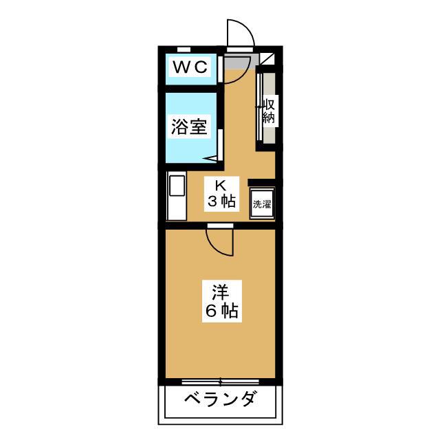 カーサヴェルデ荻窪(1K/2階)の間取り写真