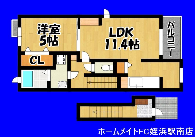 サンリット・ガーデン(1LDK/2階)の間取り写真