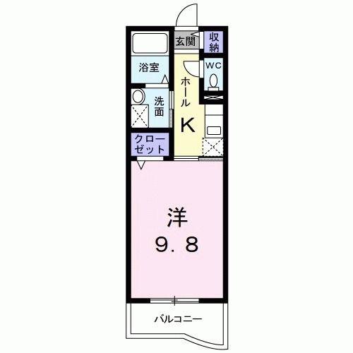 ピカソル(1K/3階)の間取り写真