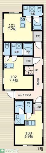 CH1913H(ワンルーム/1階)の間取り写真
