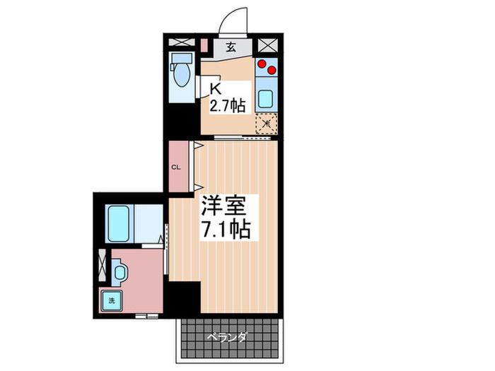 MAISON FELICIA(1K/7階)の間取り写真