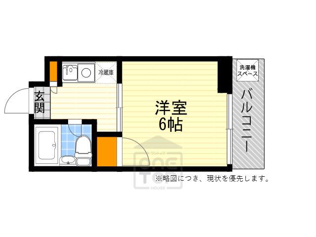 オオサカパークランドインク(1K/4階)の間取り写真