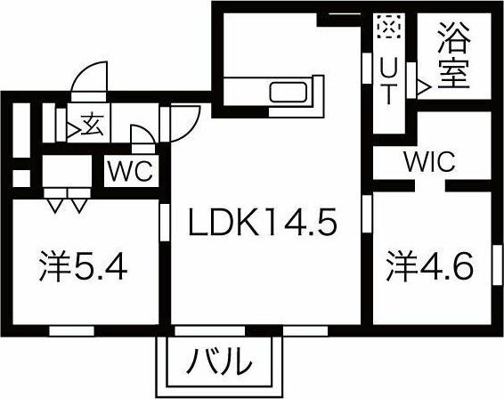 DOUBLEBERRY(2LDK/2階)の間取り写真