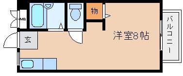 メゾンスイト(ワンルーム/1階)の間取り写真