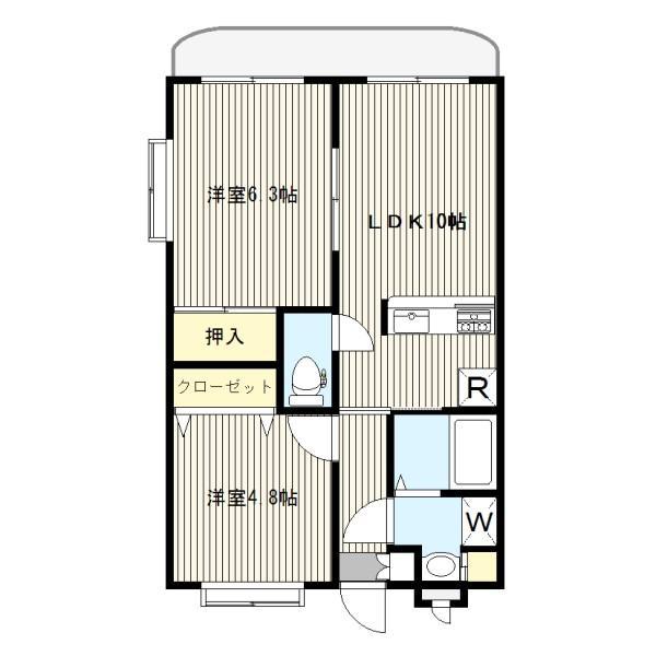 アークパレス新横浜(2LDK/3階)の間取り写真