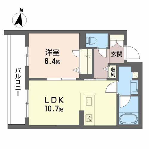 JS HOUSE(1LDK/3階)の間取り写真