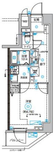 DIPS西新井(1K/3階)の間取り写真