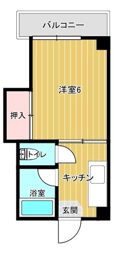 丸博ビル緑町(1K/2階)の間取り写真