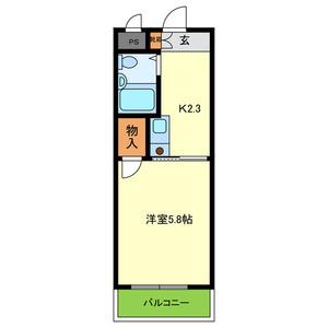 プランドール天満(1K/4階)の間取り写真