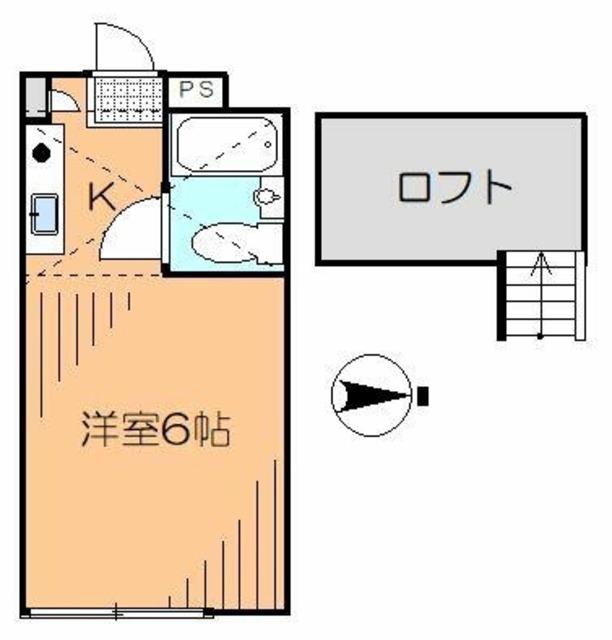 ハイツ東橋本(ワンルーム/1階)の間取り写真