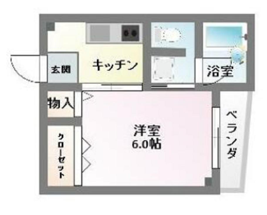 アーバン蒲田(1K/1階)の間取り写真