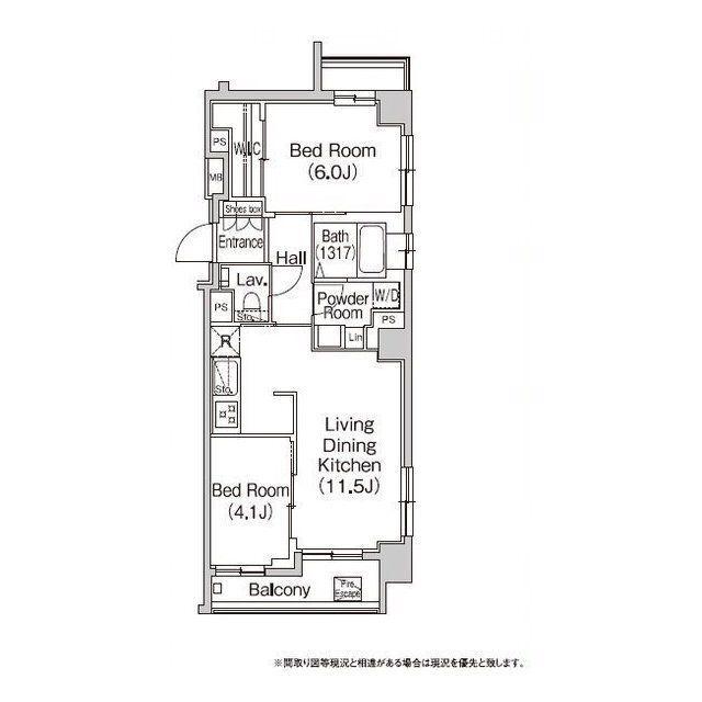 コンフォリア市谷薬王寺(2LDK/3階)の間取り写真