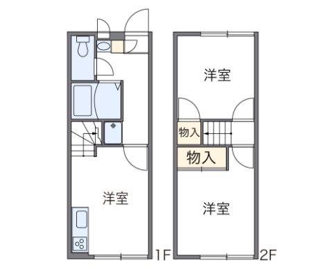 レオパレスT&S(2DK/1階)の間取り写真