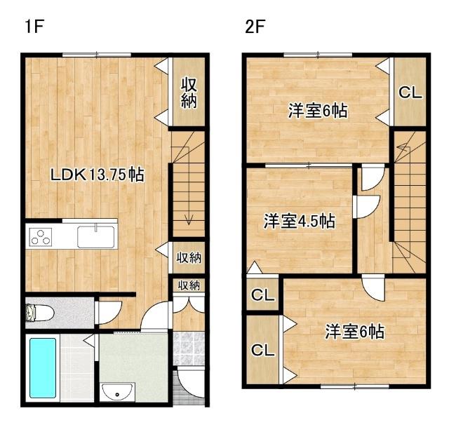 ルミナス豊岡(3LDK/1階)の間取り写真