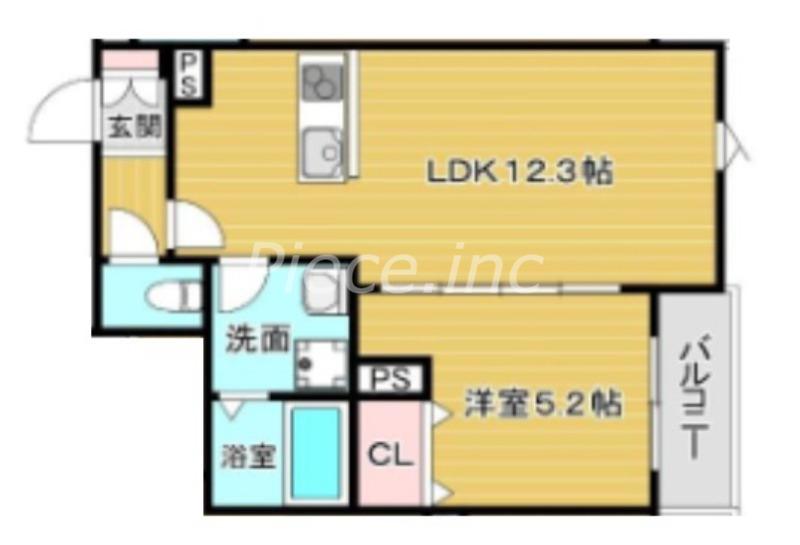 グロワールひまりⅡ(1LDK/1階)の間取り写真